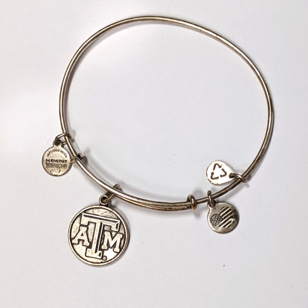 Alex and Ani Texas A&M Silver Tone Bracelet Bangle
